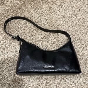 Charles & Keith Black Shoulder Bag with Slim Strap